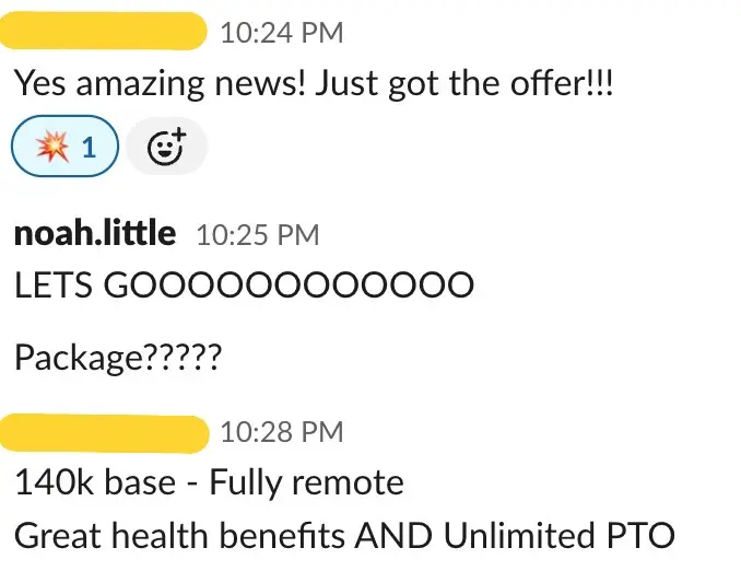 Got the offer: $140K base, fully remote, unlimited PTO